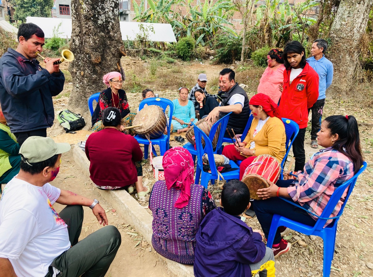 बागलुङका आमाहरूलाई नौमती बाजा बजाउने तालिम